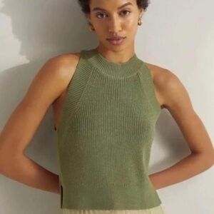 Aritzia Wilfred Green Sleeveless Knit Top